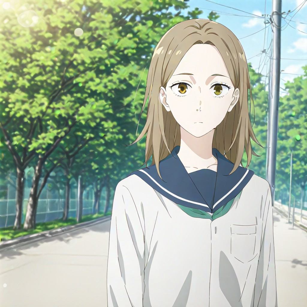 EmiriNara,  parted bangs,  forehead on Tensor.Art