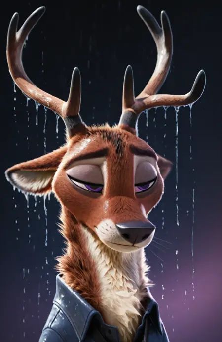 Zootopia_Artstyle,  wet fur,  latrans on Tensor.Art