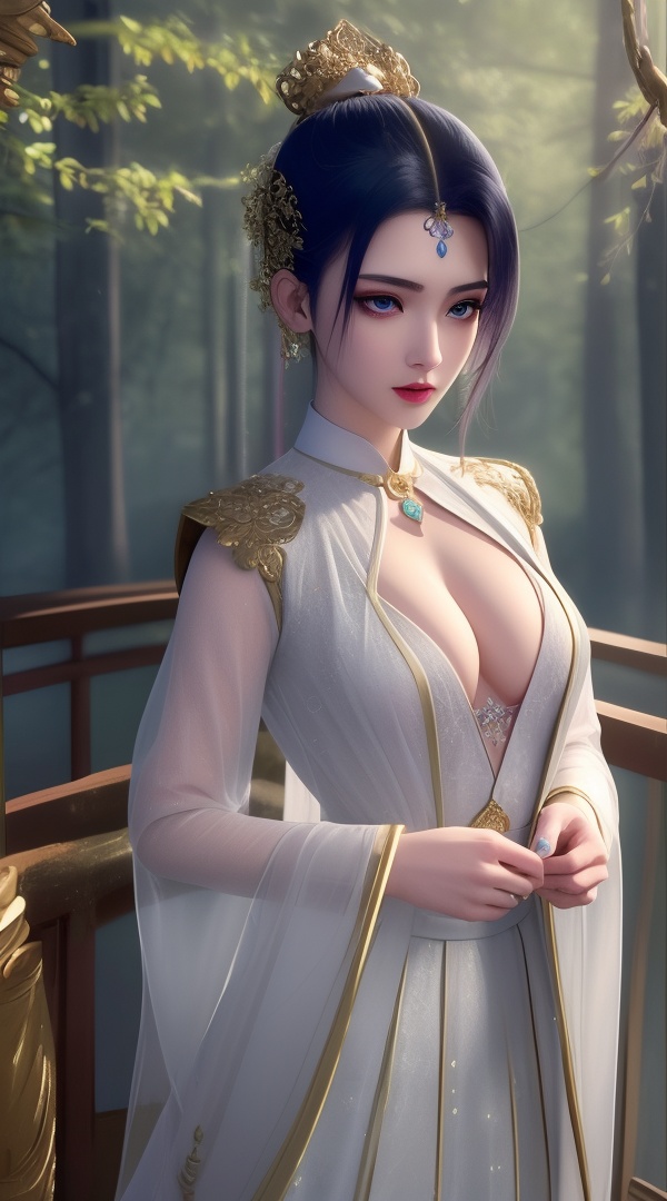 (,1girl, ,best quality, ),looking at viewer, <lora:444-DA-真阳武神-禅银纱-男装:0.8> ,ultra detailed background,ultra detailed background,ultra realistic 8k cg,(masterpiece:1.2),(best quality:1.2),(ultra detailed:1.2),(official art:1.3),(beauty and aesthetics:0.8),detailed,(intricate:0.8),(highly detailed),(solo),delicate countenance,1girl,fancy,(glassy texture:1.2),(crush:1.2),8k,accessory,tattoo,(transparent:1.1),gown,energy encirclement,instant,in the twinkling of an eye,upper body,woman in a mythical forest, masterpiece, perfect face, intricate details, horror theme, raw photo, photo unp(cleavage),, 