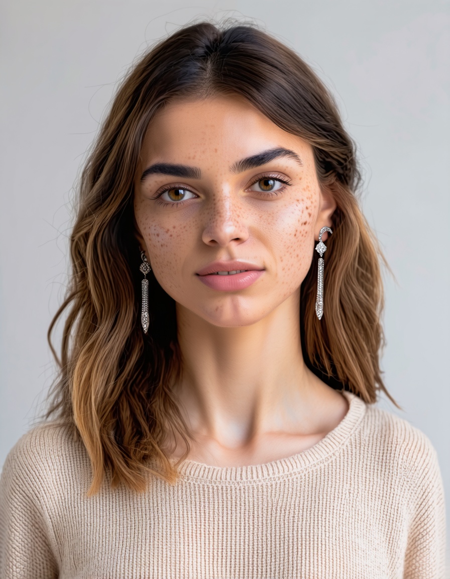 woman,  looking at viewer,  simple background on Tensor.Art