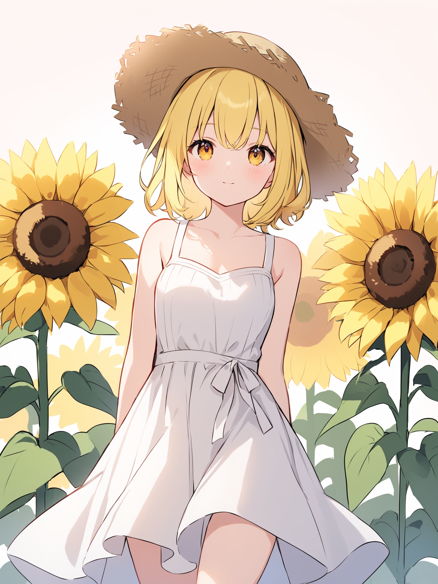 cute girl,  yellow eye,  small face on Tensor.Art