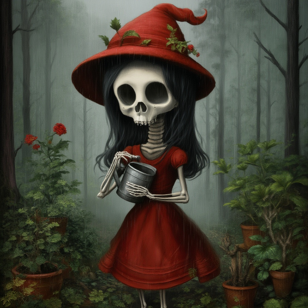 skeleton girl,  solo,  looking at viewer on Tensor.Art