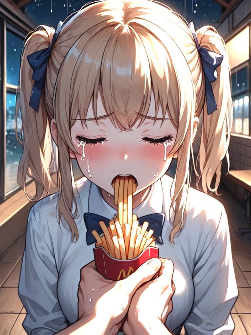 soggy fries,  pov male,  pov hands on Tensor.Art