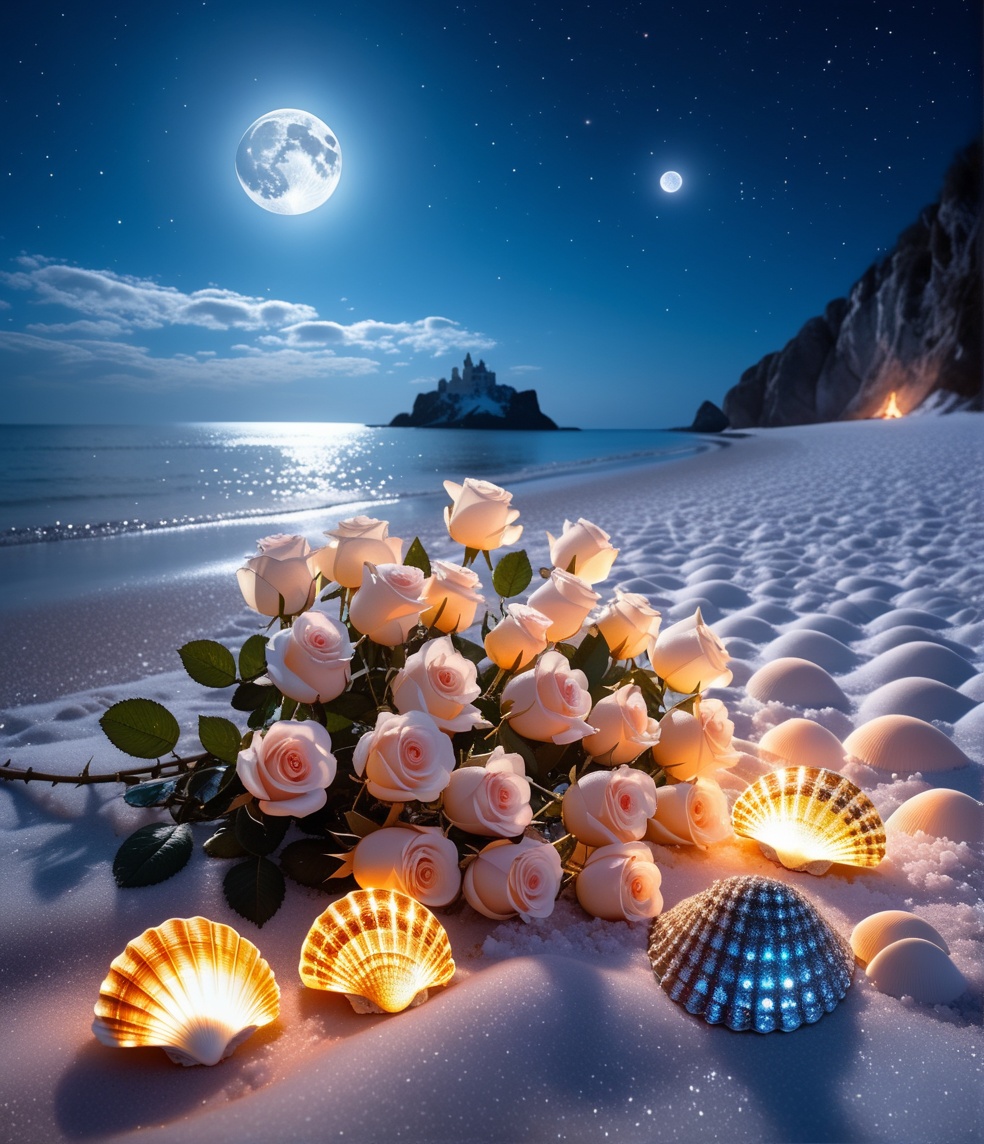 castle,  flowers,  delicate scene on Tensor.Art