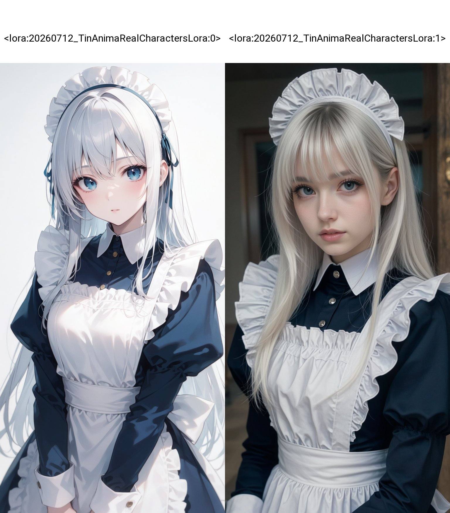 1girl,  solo,  maid headdress on Tensor.Art