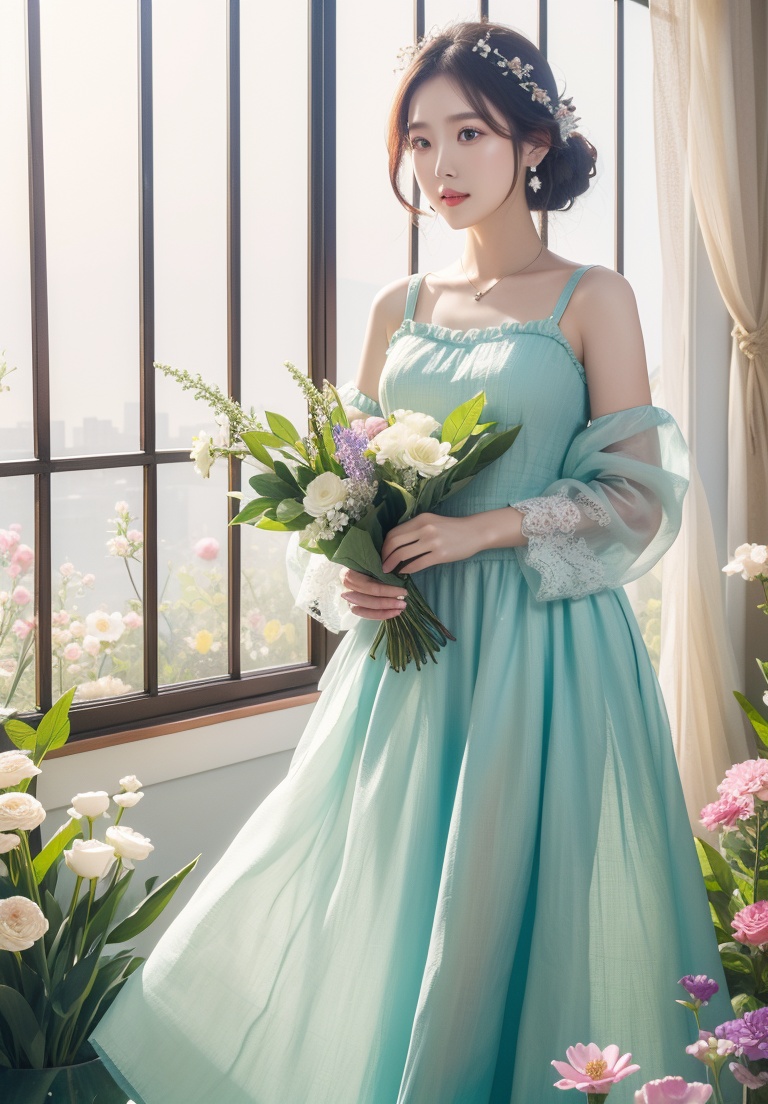 (best quality:1.4),(masterpiece:1.3),<lora:killer更好的细节01:1.0>,flower sea,