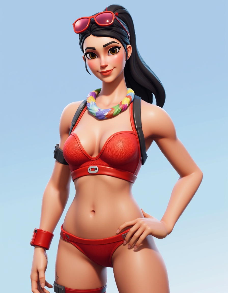 fortnite,  1girl,  a woman wearing a lifeguard bikini on Tensor.Art