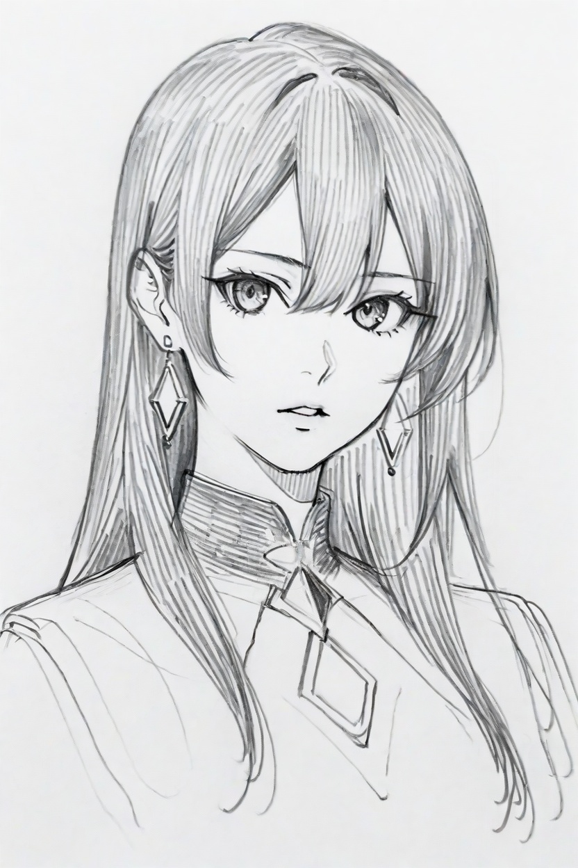 linesketch,  pencilart,  simple line work on Tensor.Art