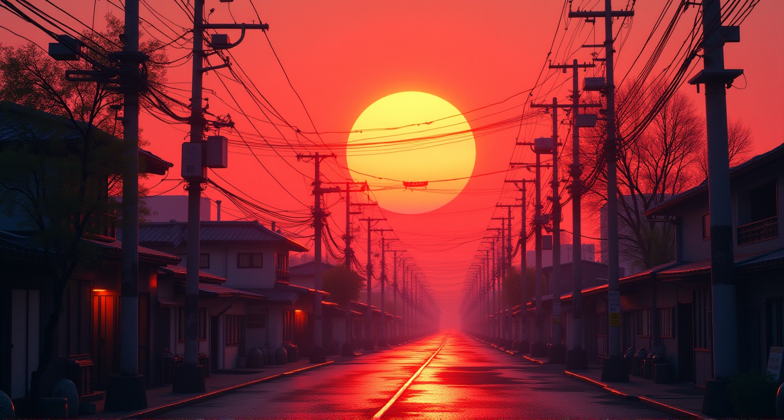 1980 s Japanese style,sunset