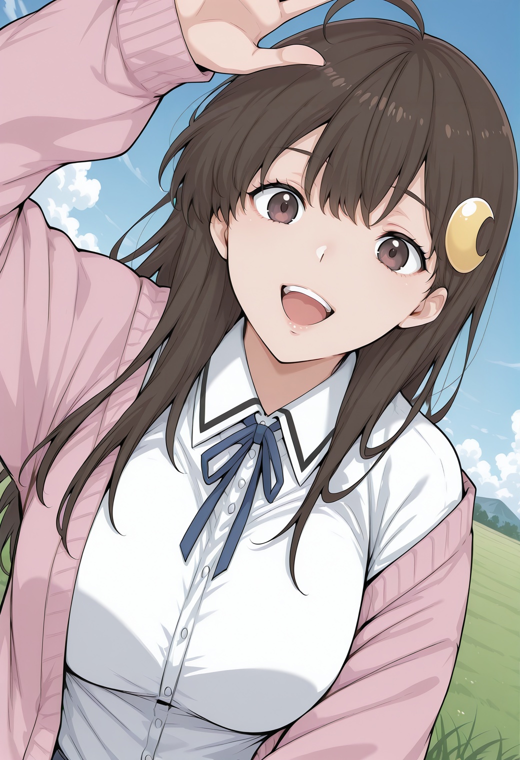 fujino_mitsuki,  brown eyes,  brown hair on Tensor.Art