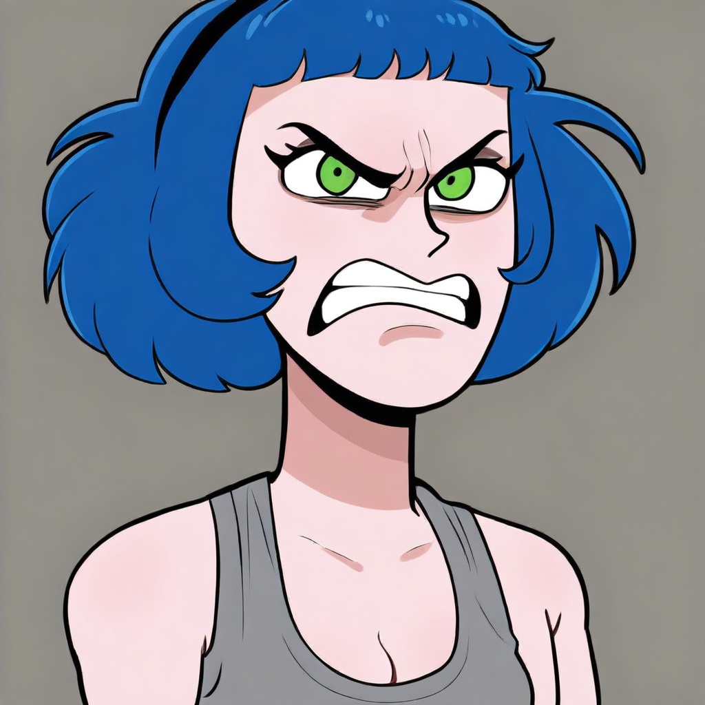 cecihellonearthiii,  blue hair,  green eyes on Tensor.Art