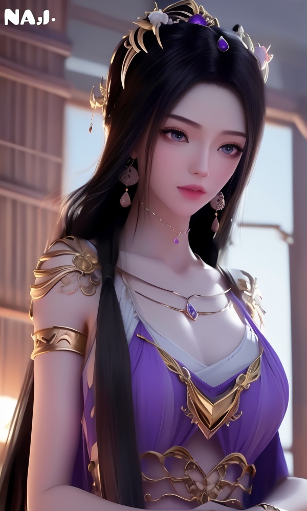 (,1girl, ,best quality, ),looking at viewer, <lora:395-DA-凡人修仙传-紫灵:0.8> ,,ultra detailed background,ultra detailed background,ultra realistic 8k cg,, ,masterpiece, (( , )),, ,science fiction,mole, ,tamari \(flawless\),   ,red moon, black rose,     (()), (), , jewelry, necklace, solo, , , , hair_ornament, , earrings,large breasts,,  , ,