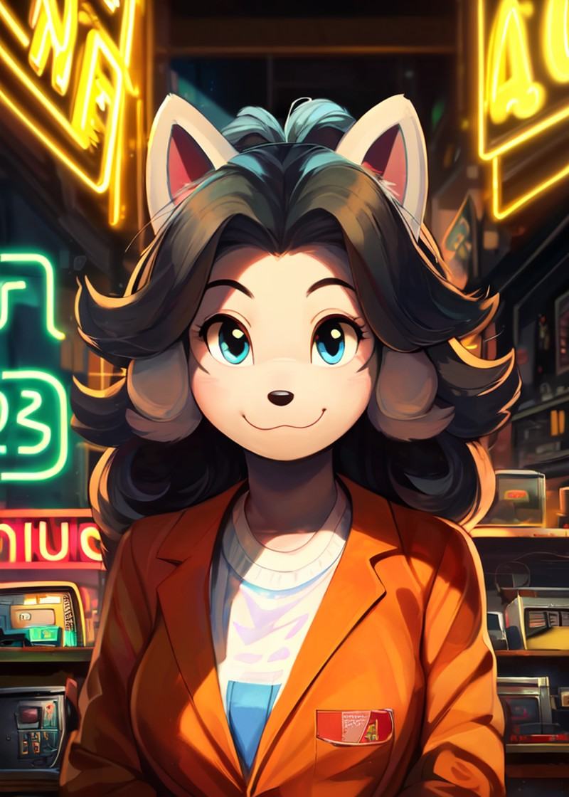 (by Windwttom,  by Edtropolis),  solo ((temmie \(undertale\)) orange working suit) on Tensor.Art