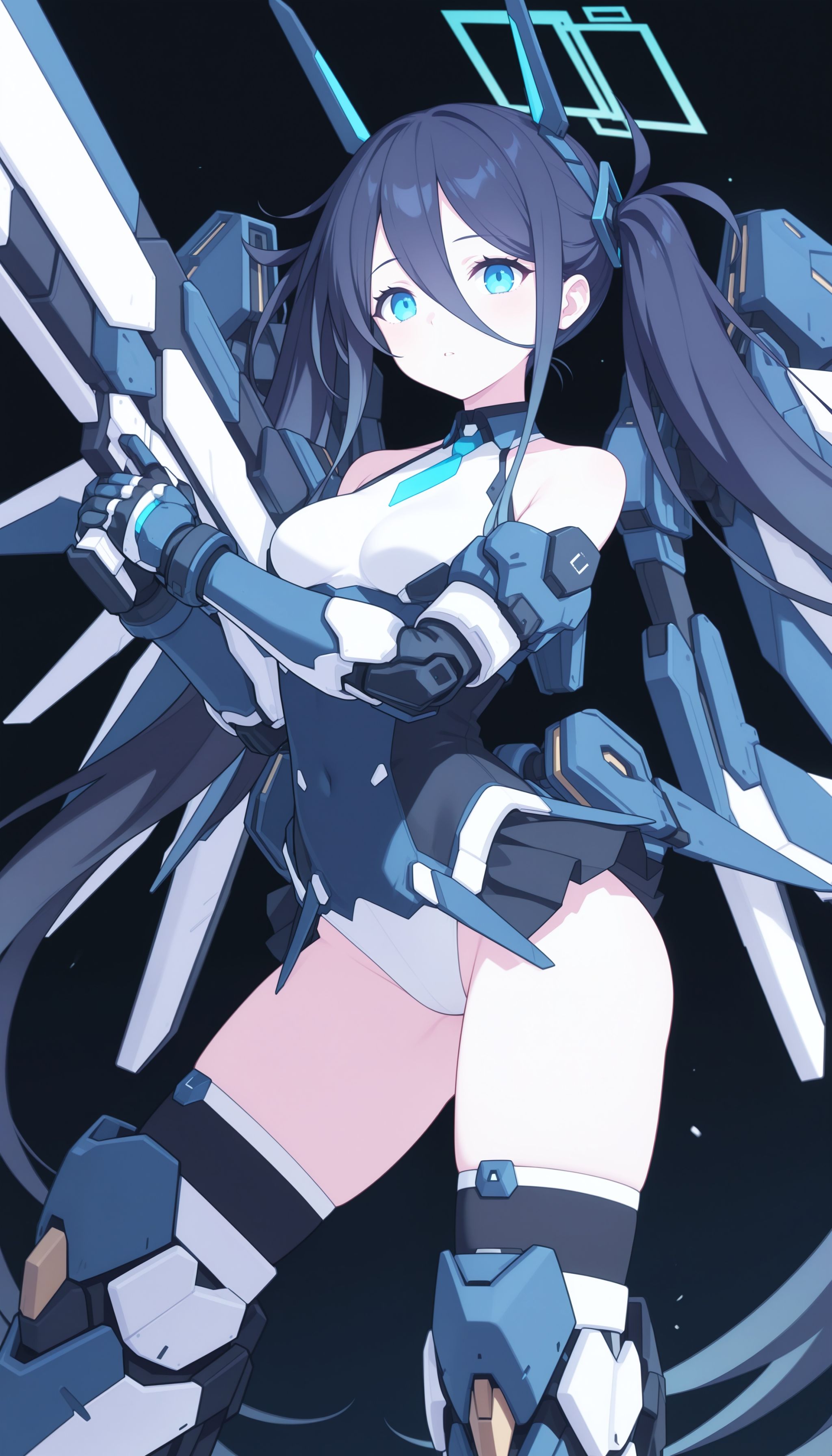 aris \(rinsen\) \(blue archive\),  mecha pilot suit,  mechanical wings on Tensor.Art