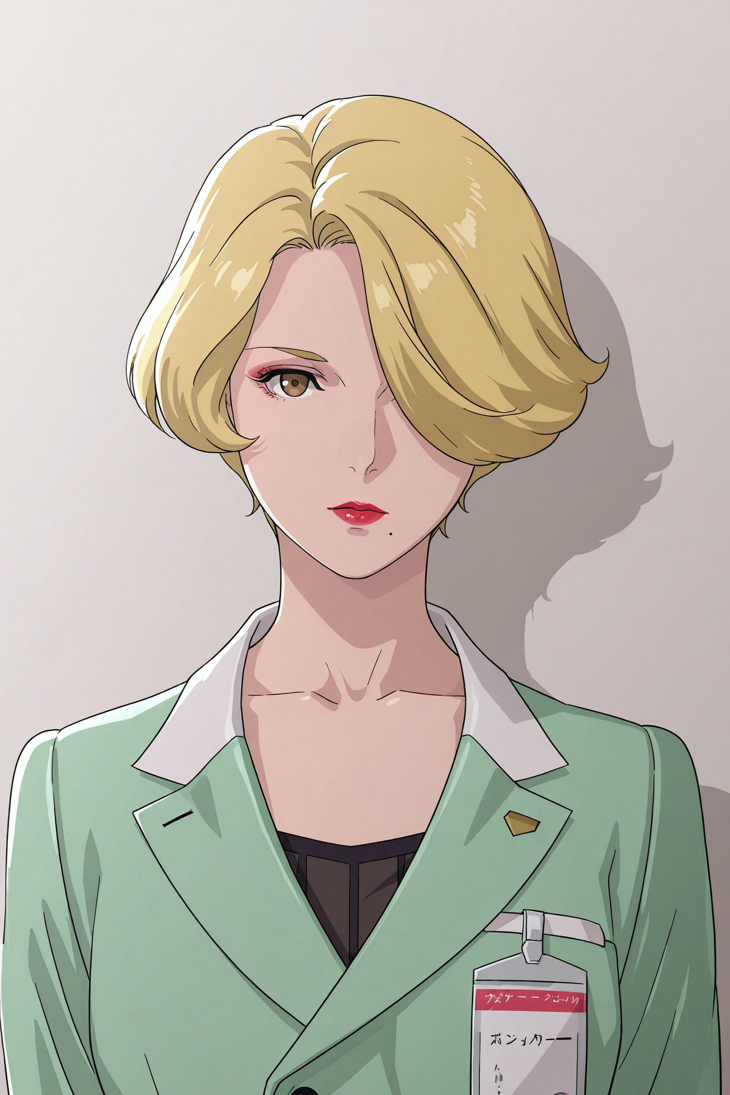 Mobile Suit GUNDAM HATHAWAY Anime Style,  Mace Flower,  blonde hair on Tensor.Art