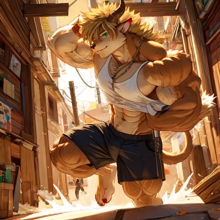 Furry muscular by Vemonos on Tensor.Art