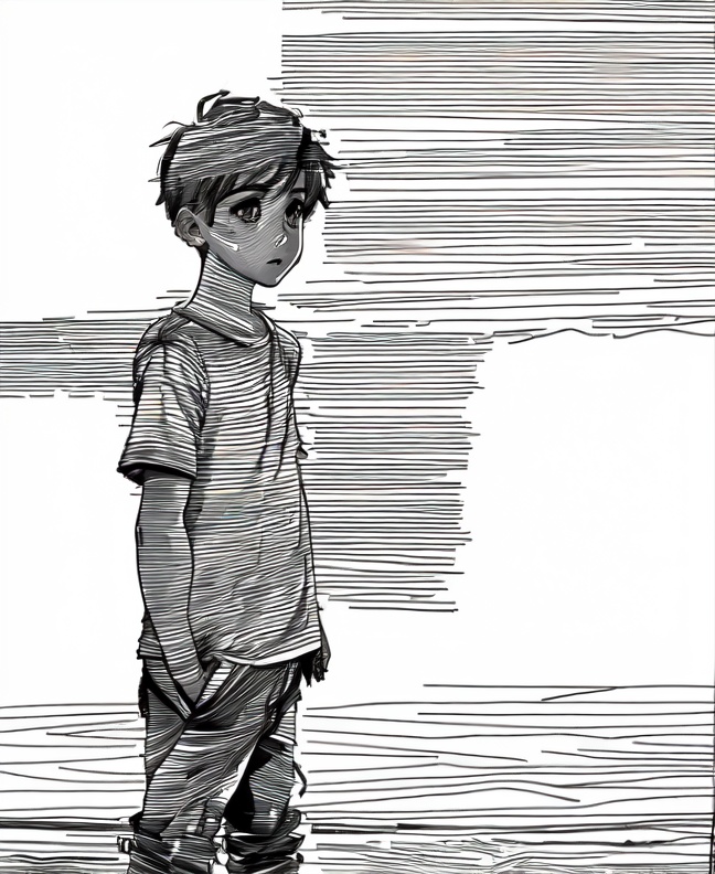 1boy,sketch,line art,masterpiece,best quality,  <lora:xiantiao_style:1>