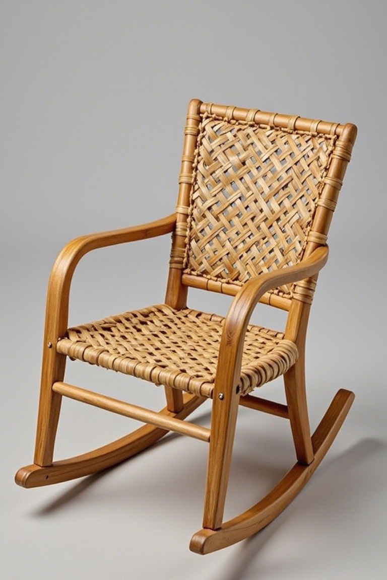 Handwoven, rocking chair,<lora:models/4414/f2697c8c.safetensors:0.8:0.8>