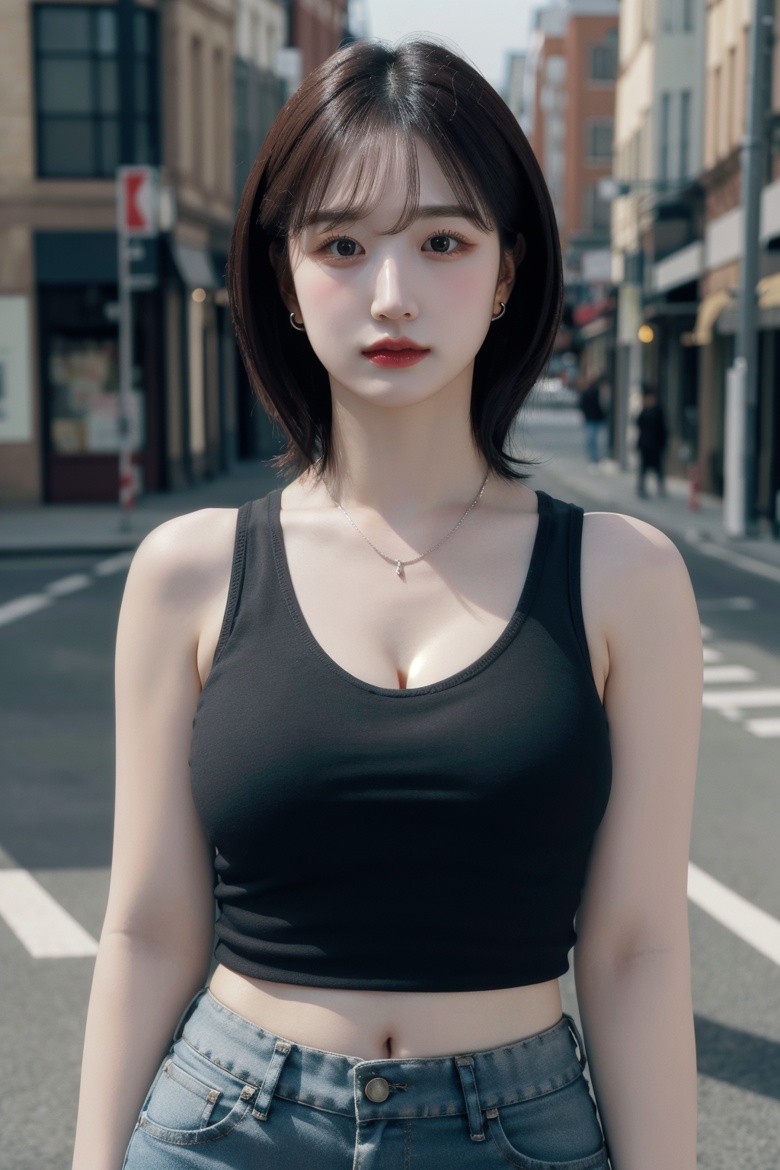 shirt lift,  **** top,  necklace on Tensor.Art