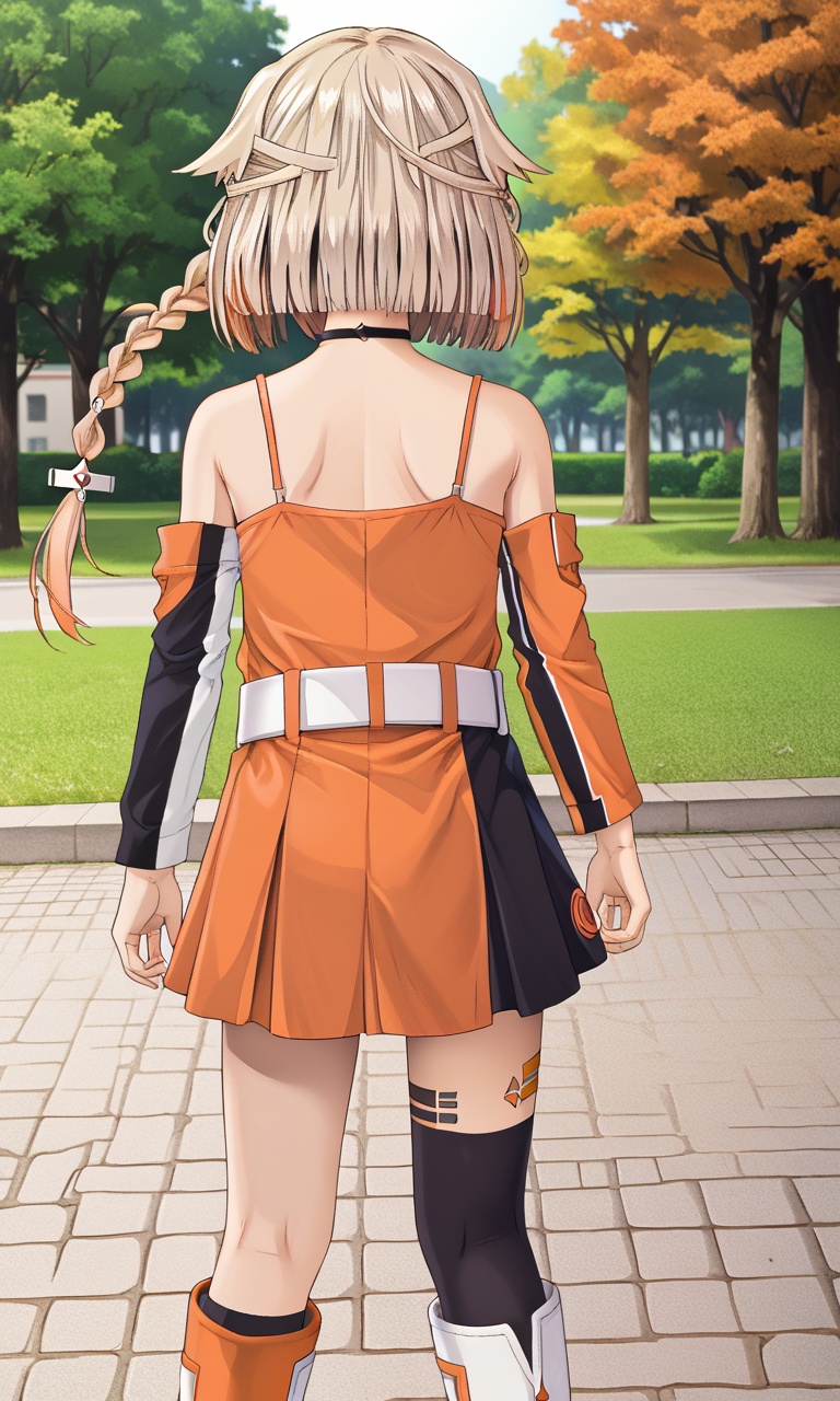 full body,  from behind,  park ONE_CeVIO on Tensor.Art