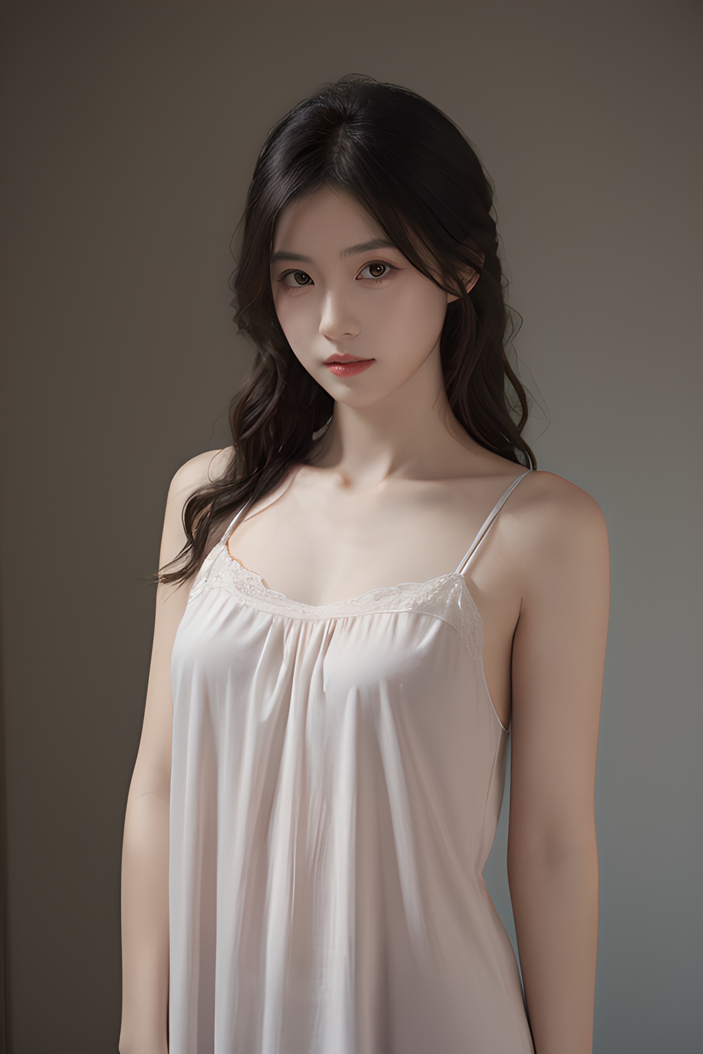 <lora:0807_10:0.7>,simple background,nightgown,, 1girl,realistic,masterpiece, best quality, photorealistic, HDR,detail