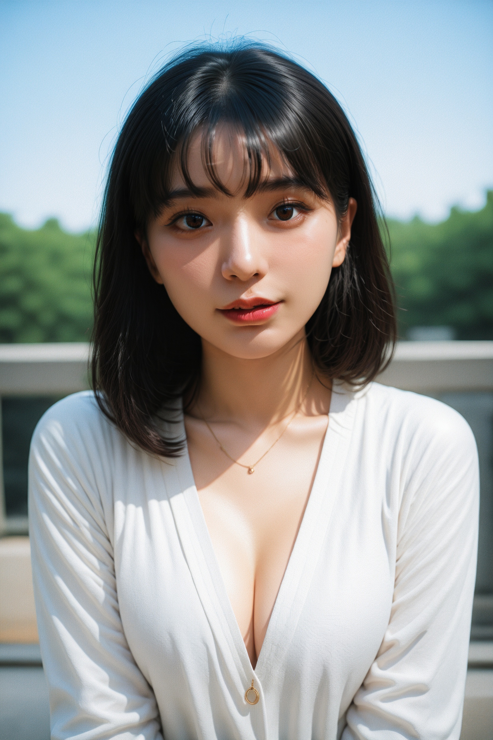 (realistic),realistic photography,detailed,.,.,general,.,.,1girl,blush,jewelry,day,, very awa, masterpiece, best quality, highres, absurdres,, RAW candid cinema, 16mm, color graded portra 400 film, remarkable color, ultra realistic, textured skin, remarkable detailed pupils, realistic dull skin noise, visible skin detail, skin fuzz, dry skin,