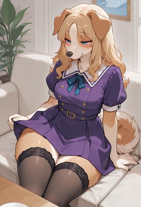 newest,  solo,  anthro dog on Tensor.Art