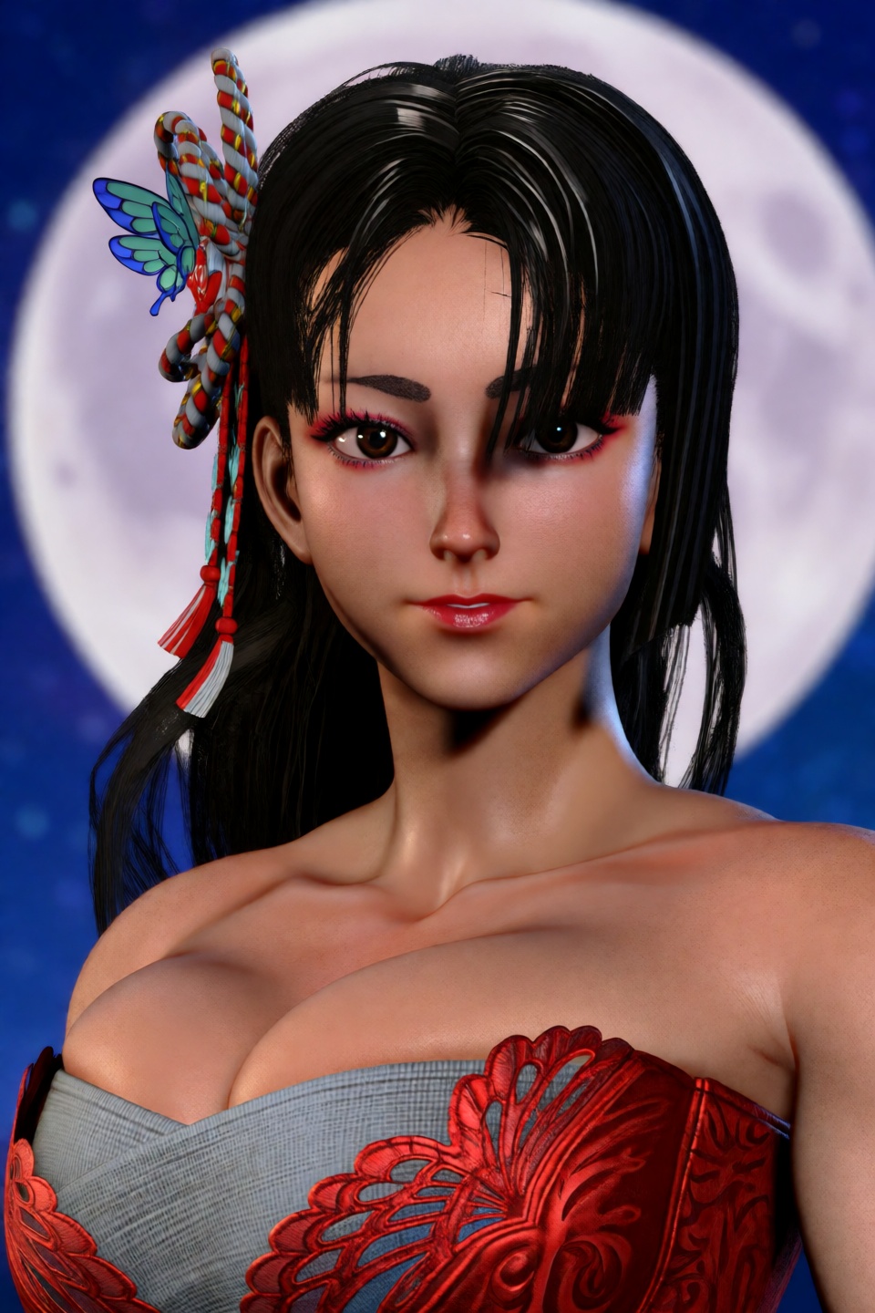 Street Fighter 6 Game Style,  Shiranui Mai's Outfit 3,  1girl on Tensor.Art