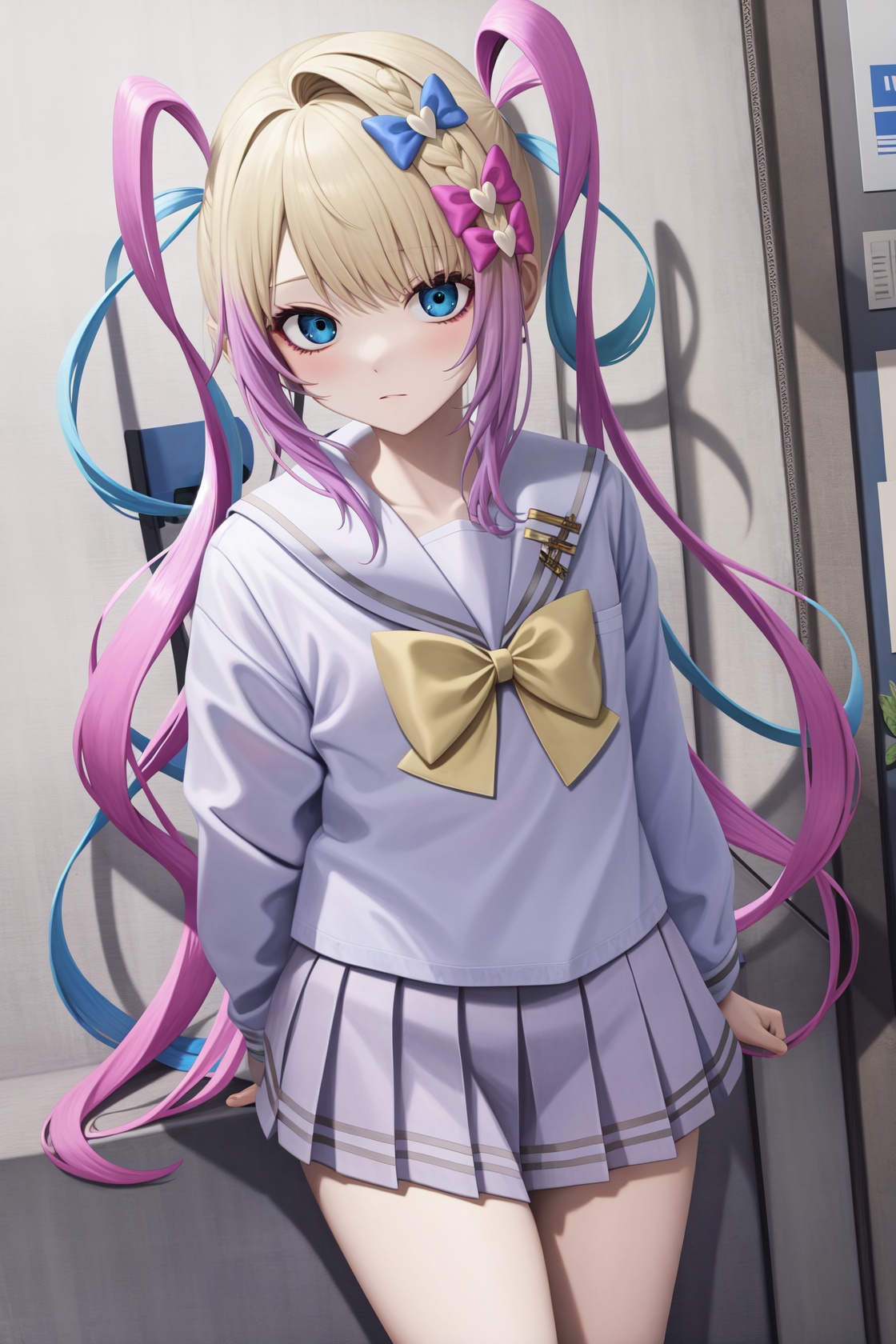 chaotian,  multicolored hair,  pink hair by 薇塔Vita on Tensor.Art