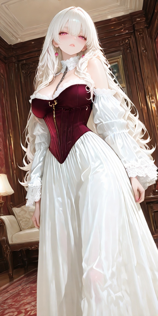 1girl,  solo,  white hair on Tensor.Art