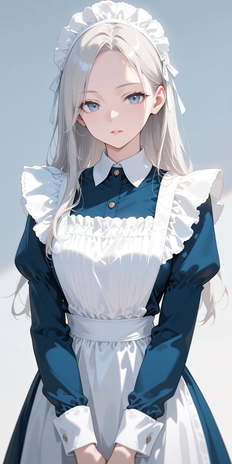 1girl,  solo,  maid headdress on Tensor.Art