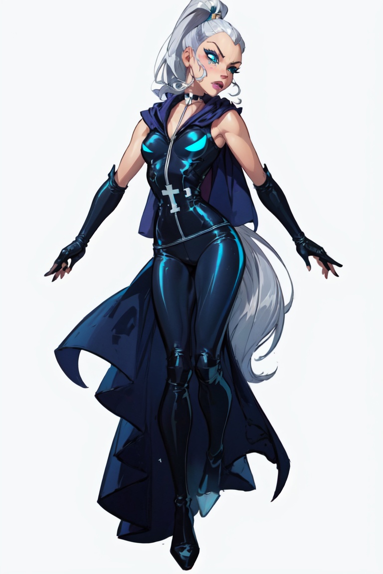 (Icy),  blue eyes,  white hair on Tensor.Art