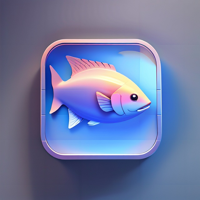 masterpiece,best quality,icon design,fish,still life,simple background,