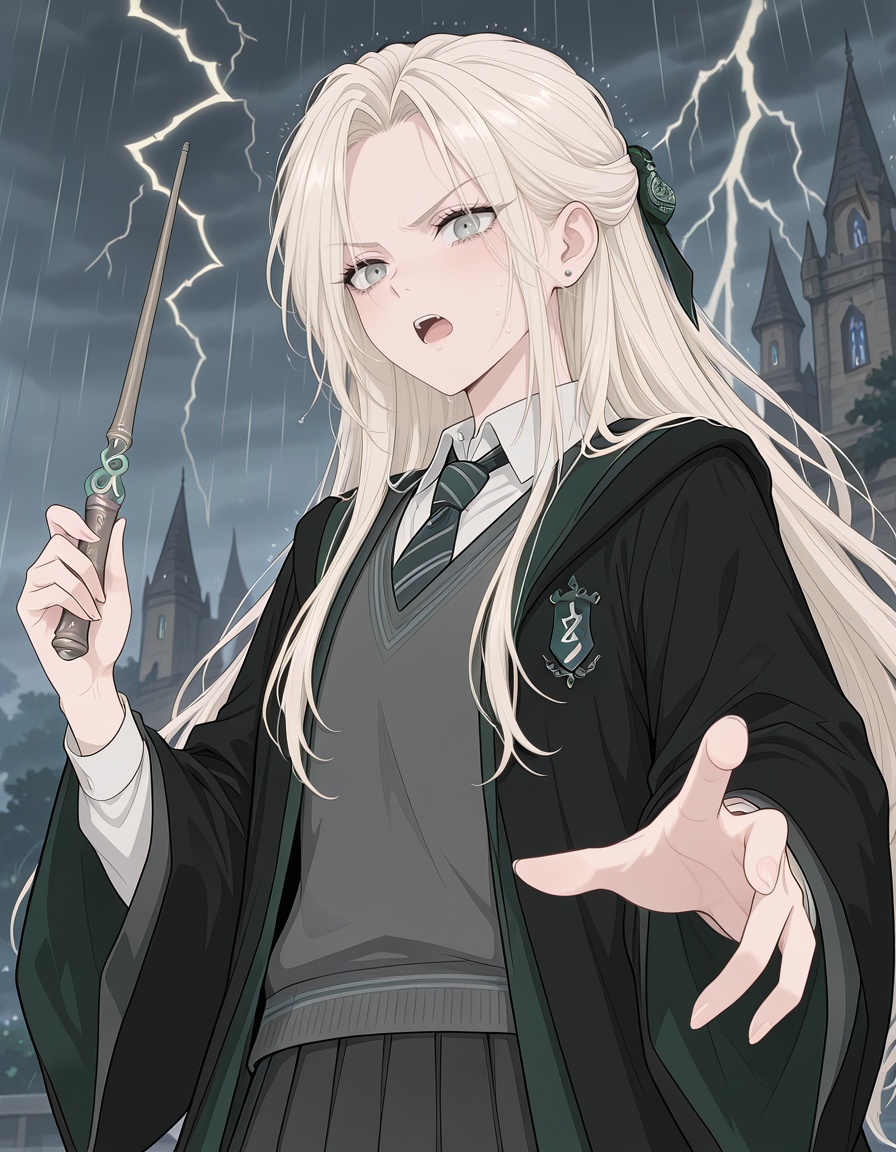 1girl,  solo,  magic wand on Tensor.Art