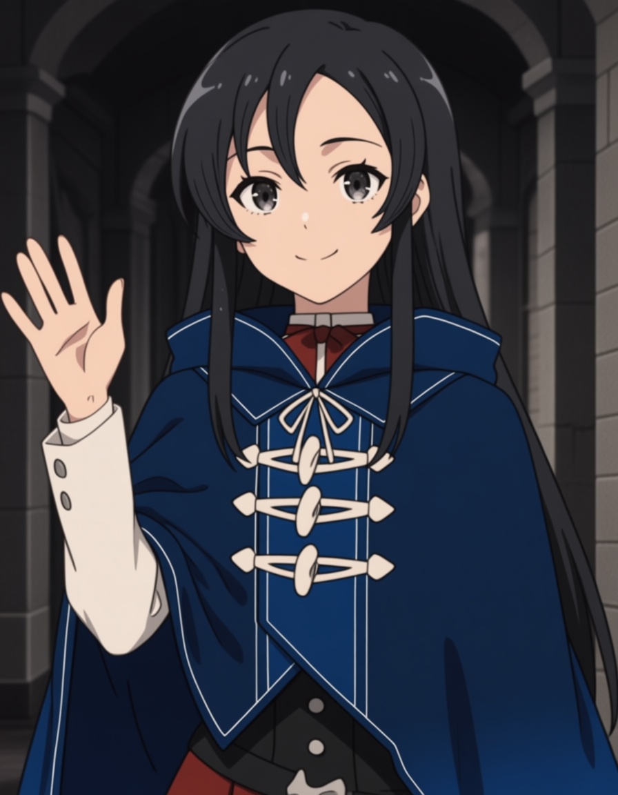 shizuka nanahoshi (mushoku tensei),  long hair,  black hair on Tensor.Art