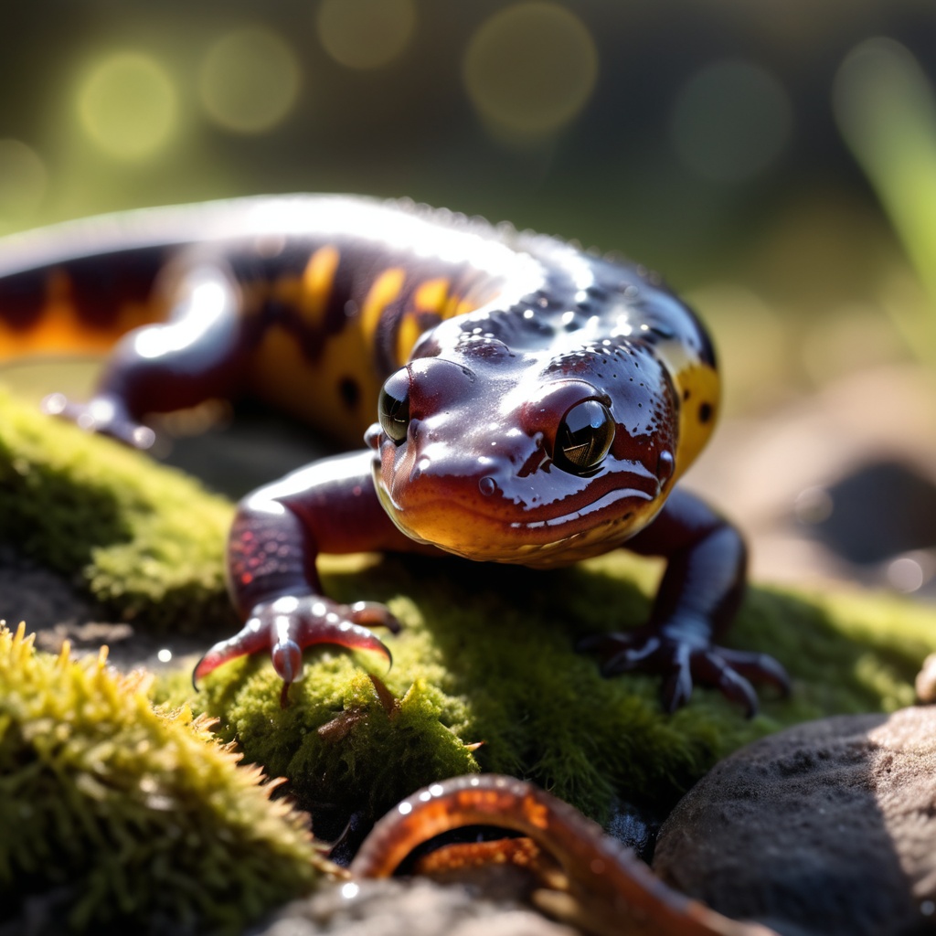 extremely detailed 32k UHD RAW photo depicting a salamander,  taken by a national geography photographer with DSLR,  beaut...
