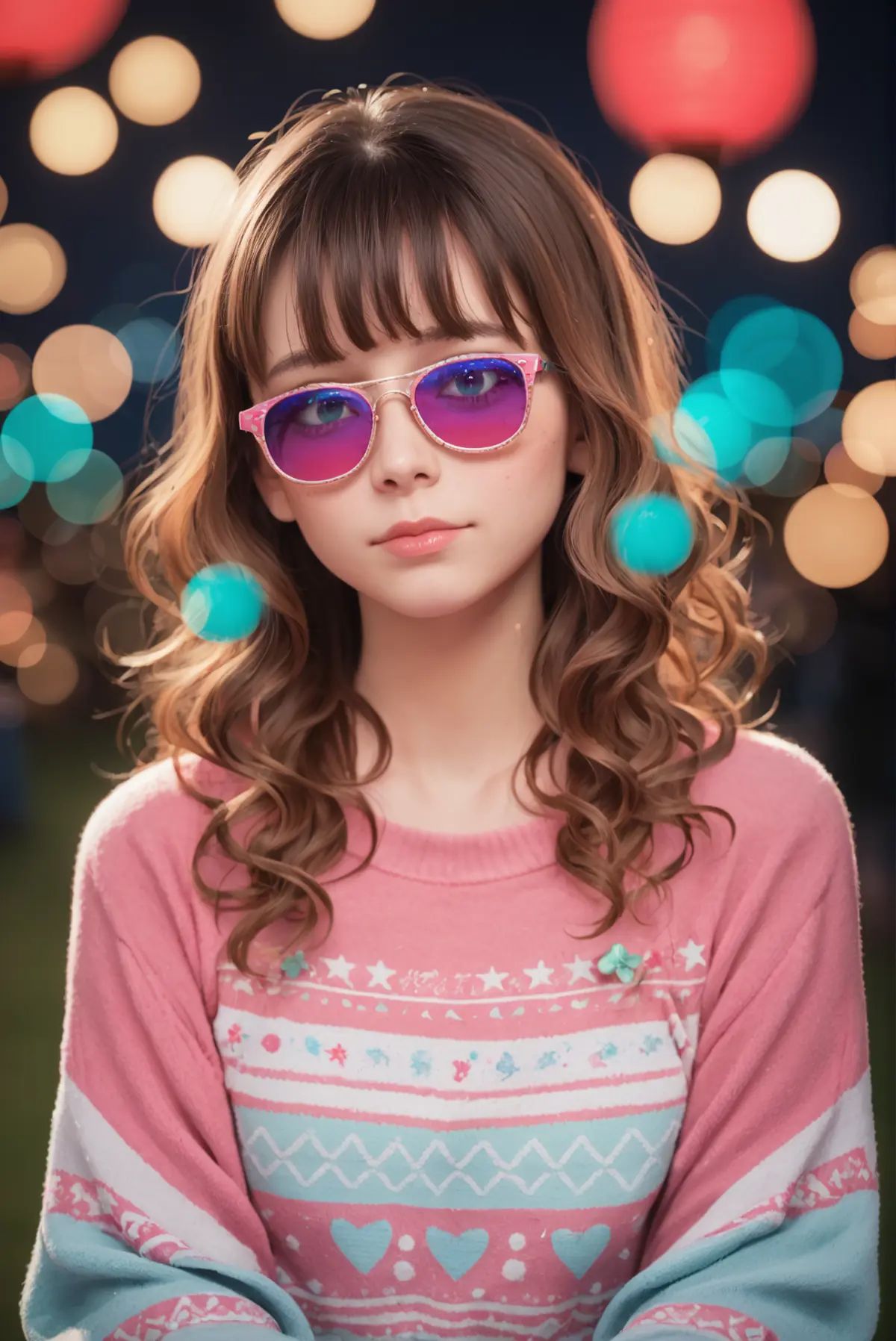 zPDXLrl,  portrait of a beautiful girl with long wavy hair,  bangs on Tensor.Art