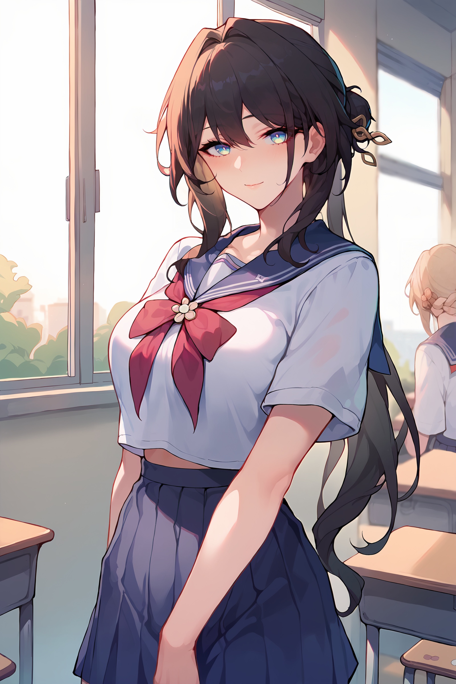 1girl,  ruan mei \(honkai: star rail\),  school uniform on Tensor.Art