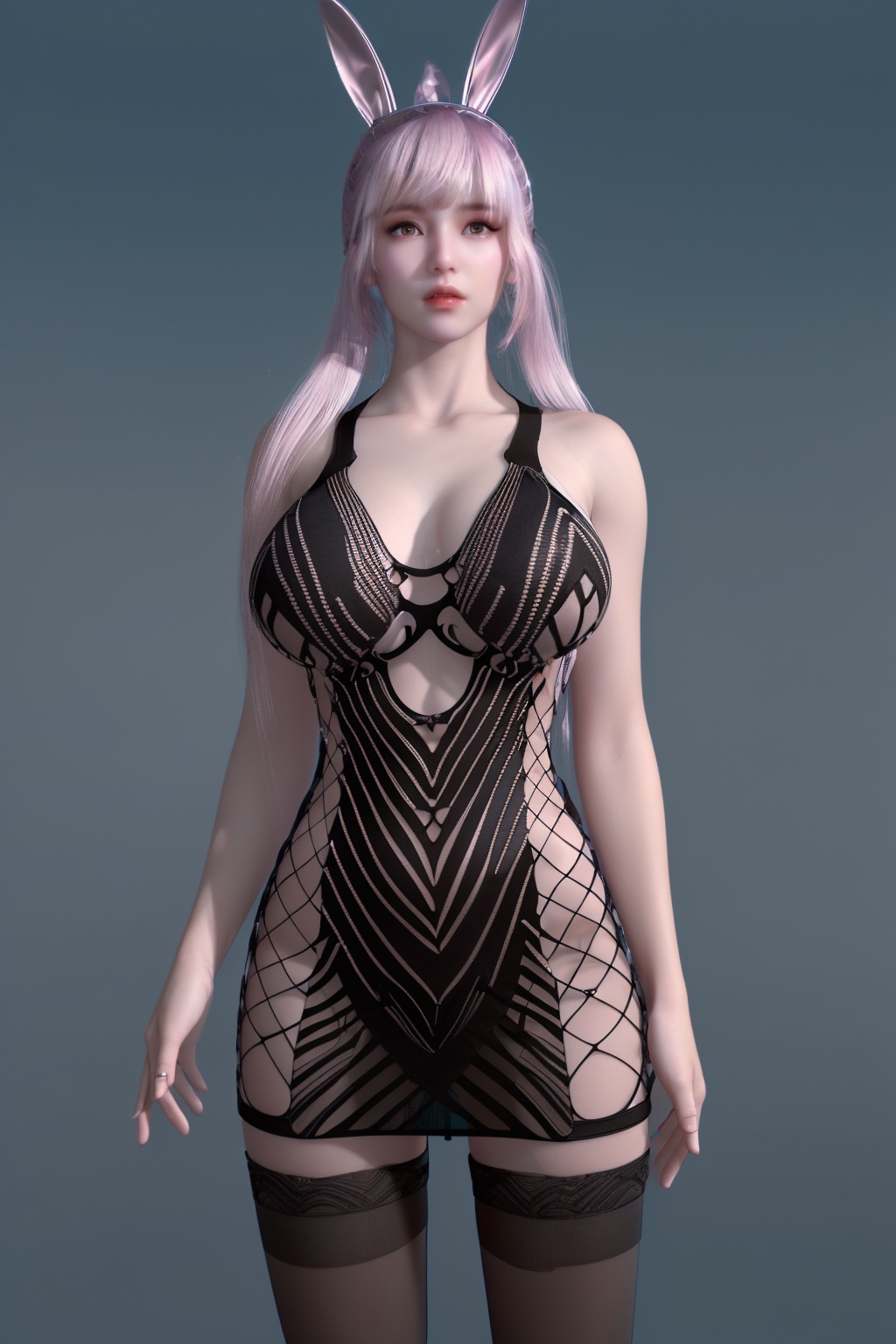 (8k, RAW photo, best quality, masterpiece:1.2),(super realistic, photo-realistic:1.3),ultra-detailed,extremely detailed cg 8k wallpaper,hatching (texture),skin gloss,light persona,(crystalstexture skin:1.2),(extremely delicate and beautiful),ultra-high resolution,Surrealism,fantastical verisimilitude,fantastical creation,thriller color scheme,surrealism,abstract,psychedelic,breasts grab,(black_underwear:1.2),(black_dress:1.2),animal ears,rabbit ears,1girl,solo,very long hair,flower,(moon),moonlight,water surface,windy,pink hair,shiny hair,light,shiny,underwear,black pantyhose,fishnets,xwhd,<lora:0502小舞献:0.8>,ll-hd,<lora:1111白皙质感:0.5>,ty-hd,<lora:0110田野:0.6>,<lora:0413情趣衣服:0.9>,