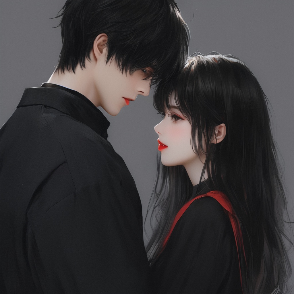 1girl,  1boy,  black hair by 黑山羊 on Tensor.Art