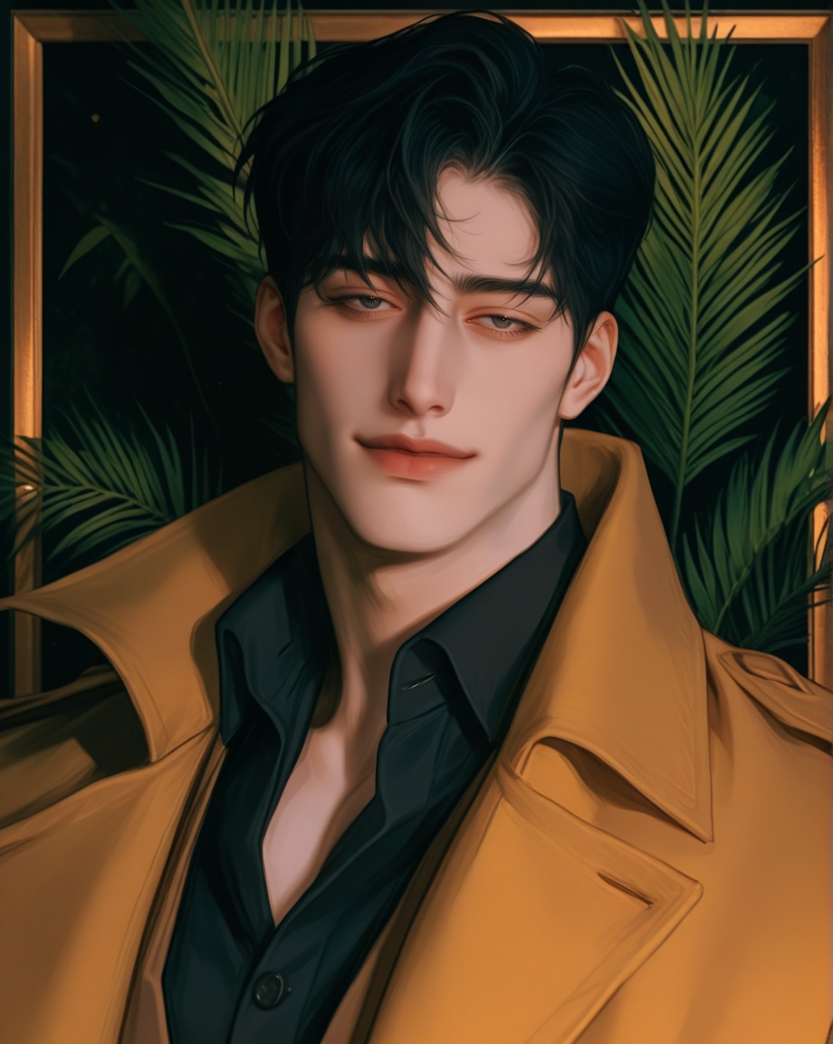 male focus,  solo,  mature on Tensor.Art