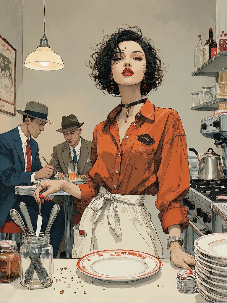 Bradhamel art style. (matte skin1.3),  dry complexion,  natural skin texture on Tensor.Art