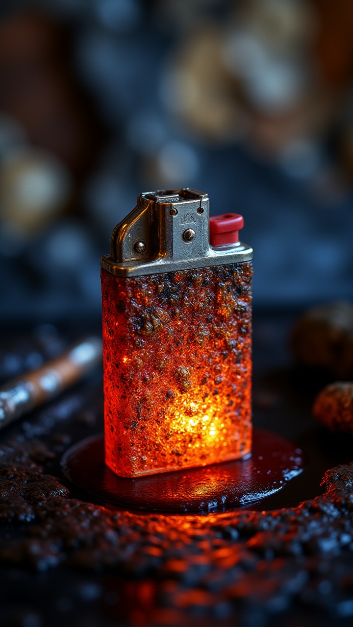 Melting Wax,  Portrait of a subconscious exploration,  Frail Senegalese Cigarette lighter on Tensor.Art