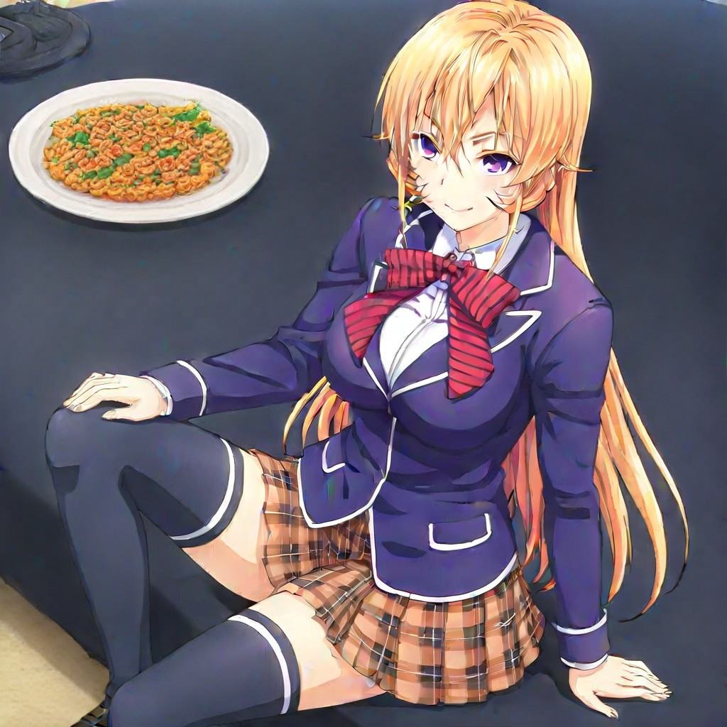 erina nakiri \(food wars\),  orange hair,  long hair on Tensor.Art