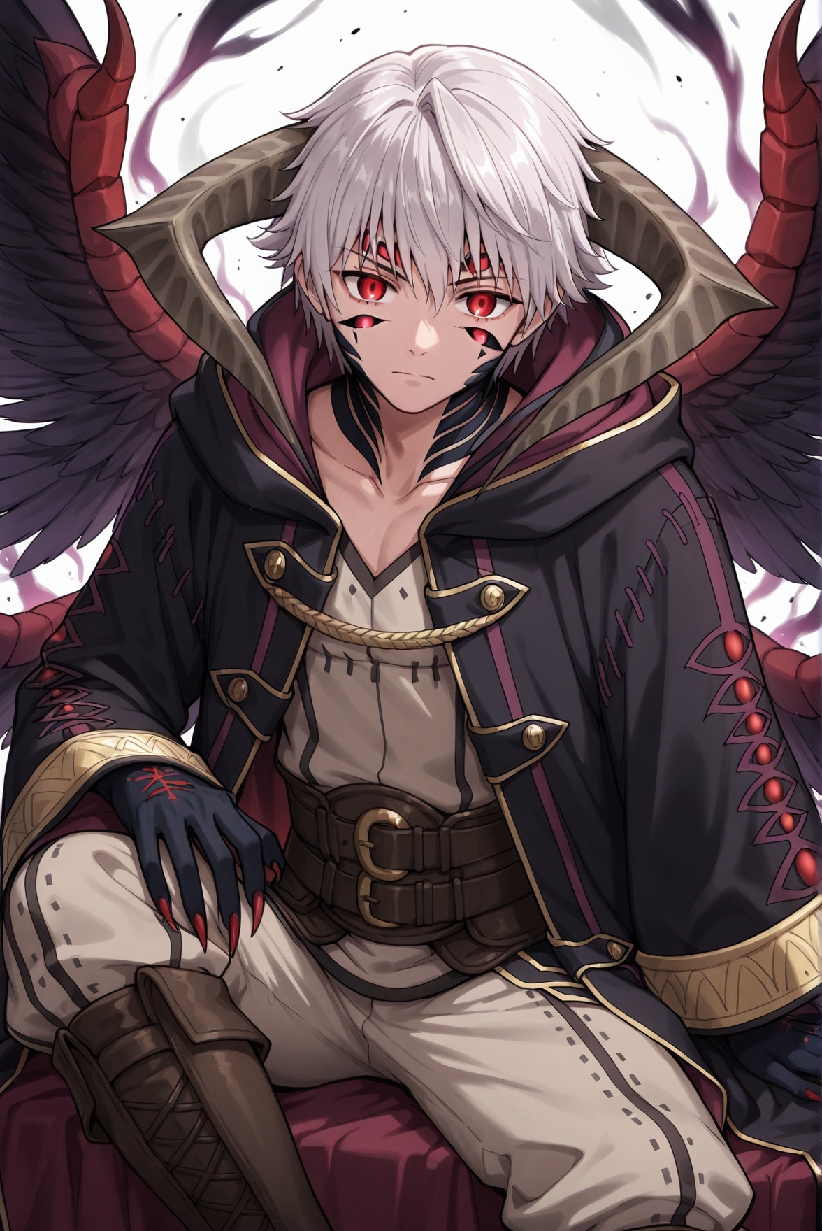 black wings,  multiple wings,  seraph on Tensor.Art