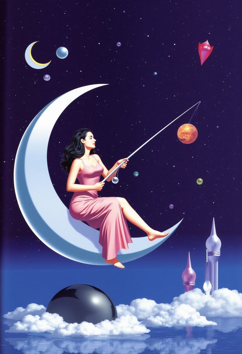 a surreal,  dreamlike digital artwork with a futuristic,  retro-futuristic on Tensor.Art