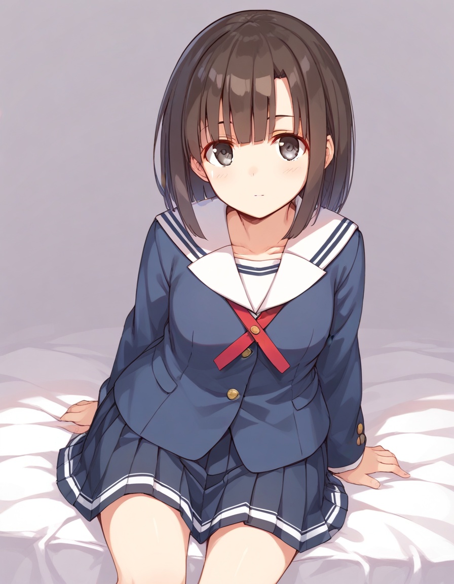 1girl,  katou megumi,  school uniform on Tensor.Art