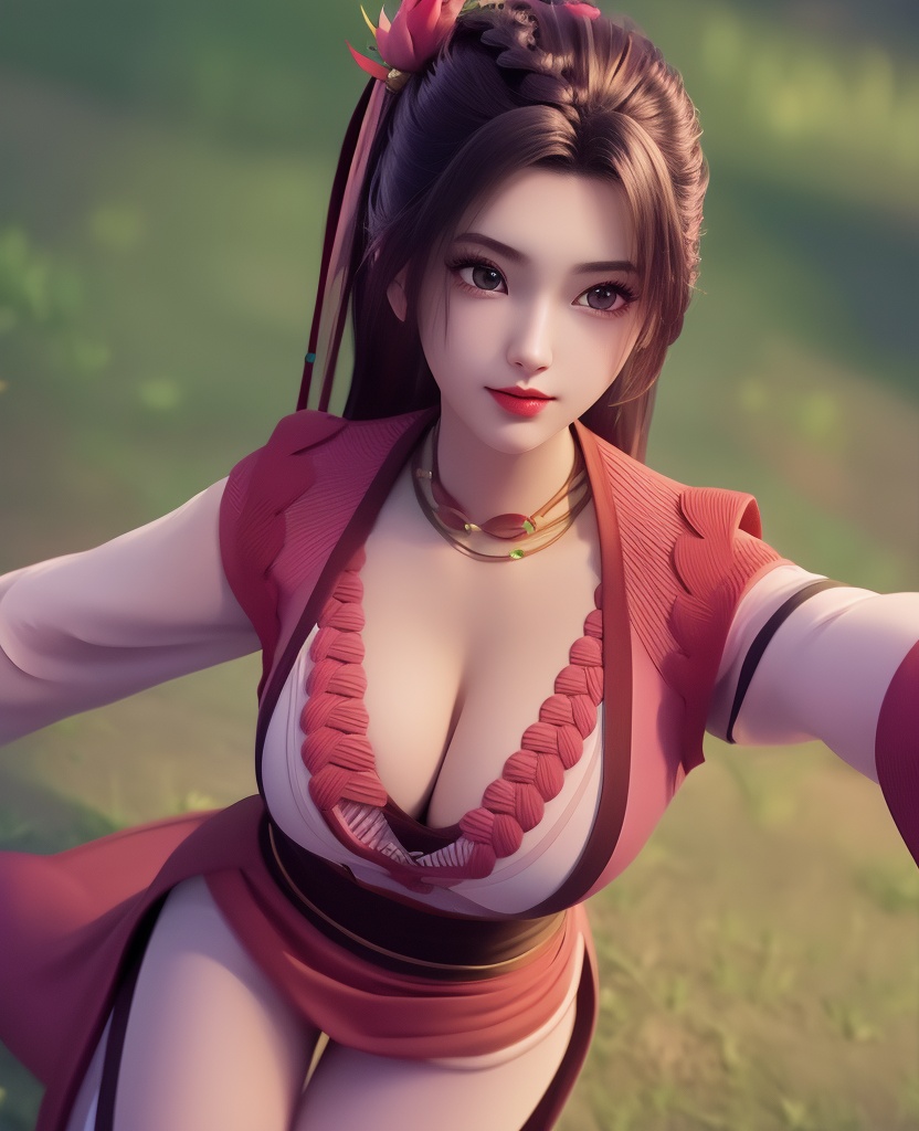 <lora:547-DA-诛仙-肖欢:0.8>(,1girl, ,best quality, ),looking at viewer,  ,ultra detailed background,ultra detailed background,ultra realistic 8k cg,, ,masterpiece, (( , )),, , , hyper blossom,    (cleavage), (), ,,