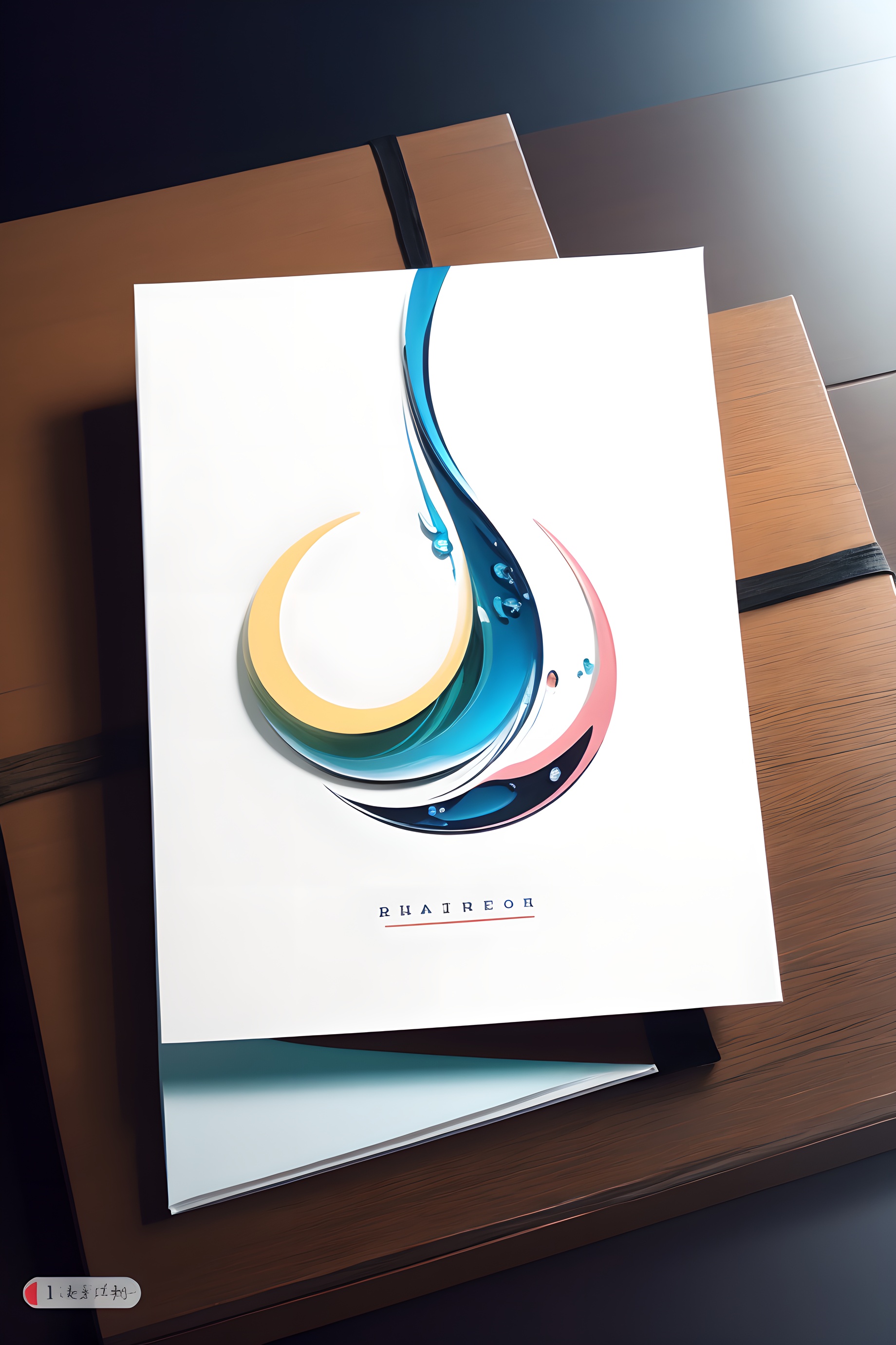 masterpiece,best quality,dreampaperpaper,water,reflaction,bcolourful theme,visually stunning,beautiful,evocative,emotional,  logo,book,   <lora:logo i:1>
