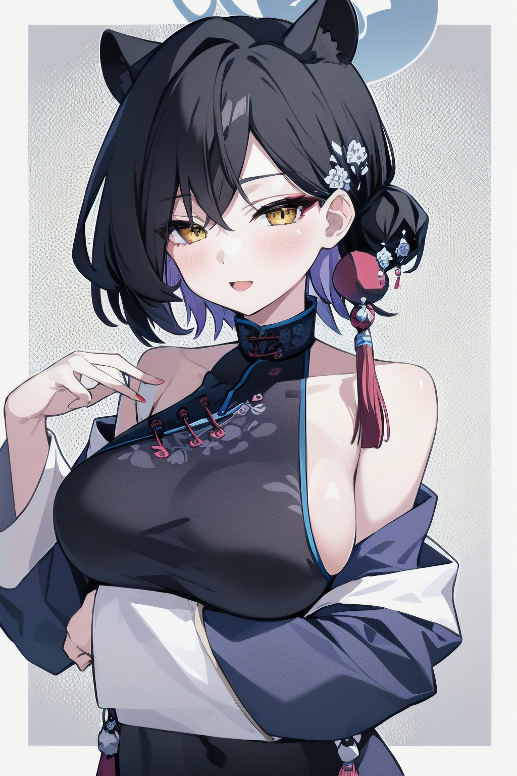 1girl,  BAKaguya,  yellow eyes on Tensor.Art